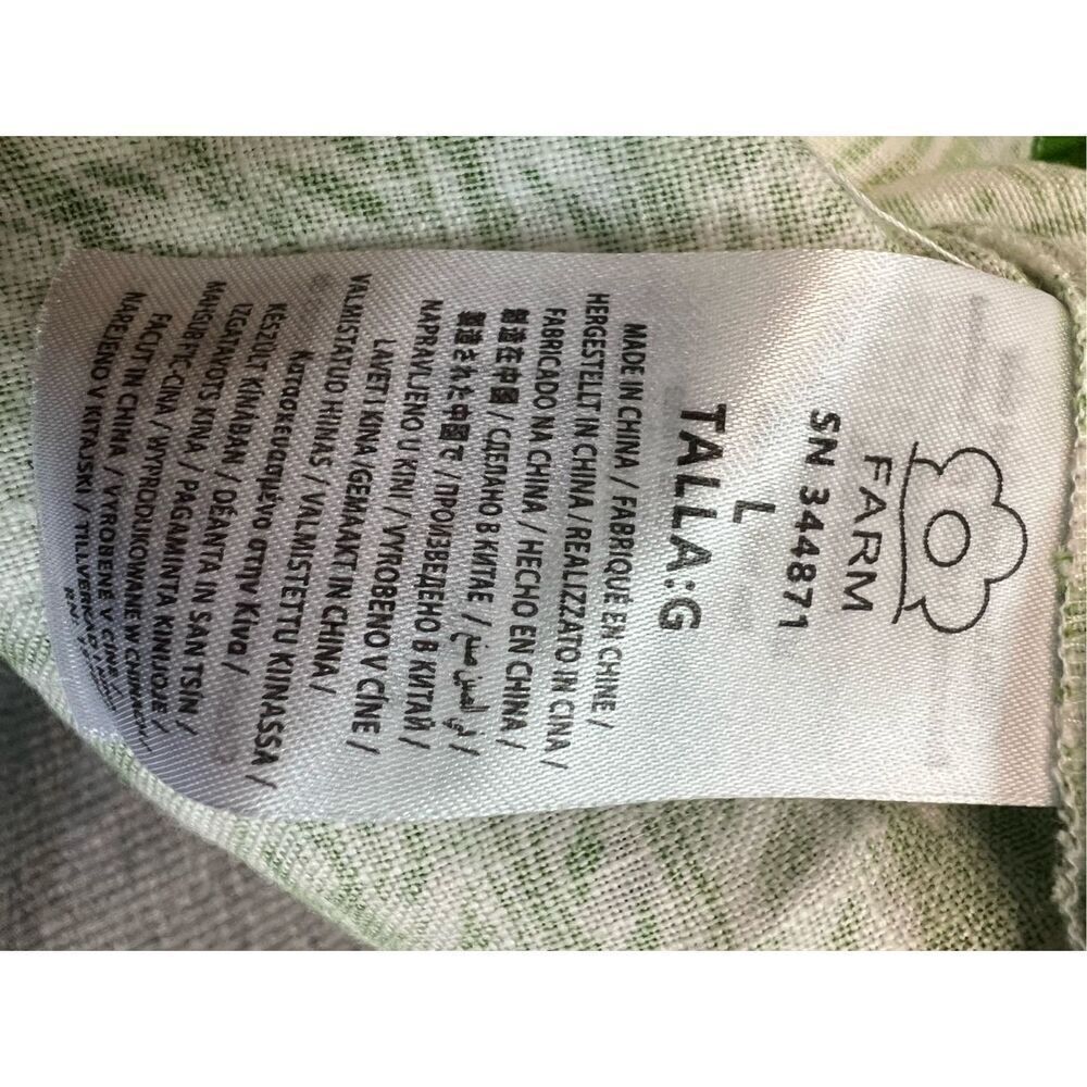 FARM Rio Women's Green White Floral Delicate Tapestry Midi Dress Size Large NWOT - Picture 11 of 12